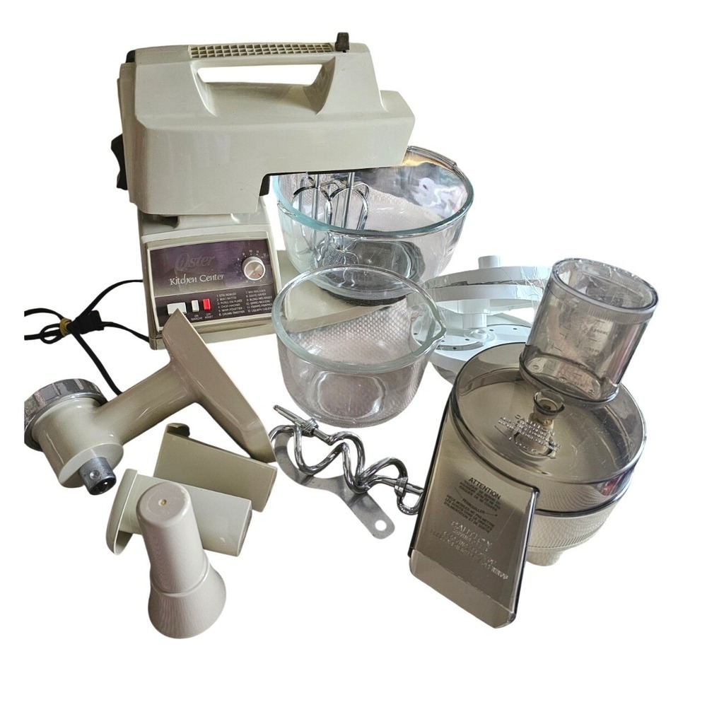 Vintage Oster Kitchen Center 12 Speed Stand Mixer Food Processor Meat Grinder